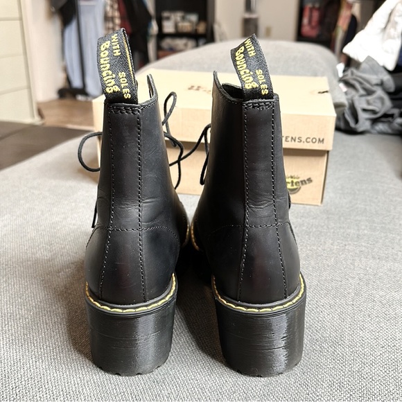 DR. MARTENS | Shriver Hi Women’s Wyoming Leather Heeled Boots 7 Black - Picture 7 of 12